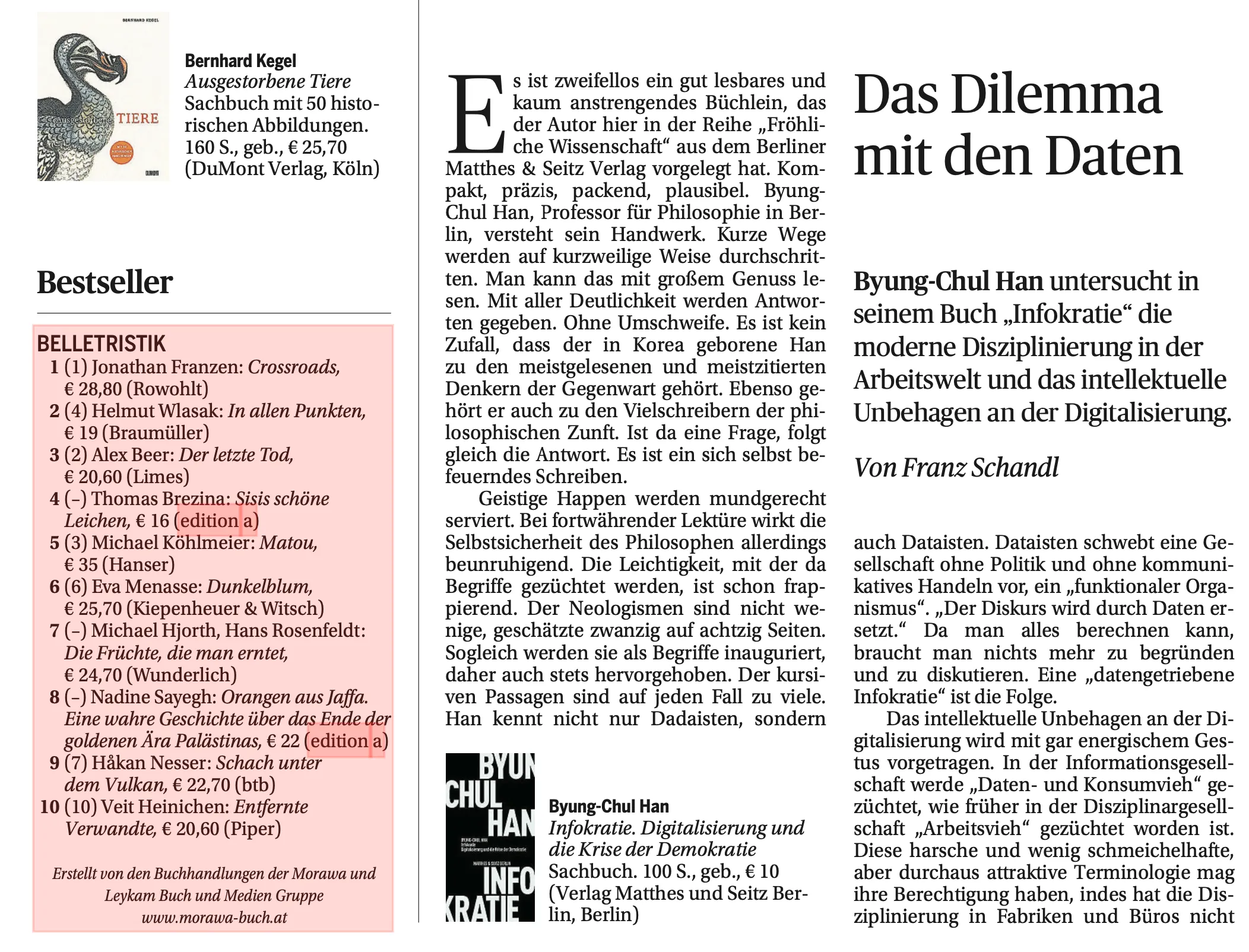 „Orangen aus Jaffa“ is a bestseller! | Austria (in German) | October 2021